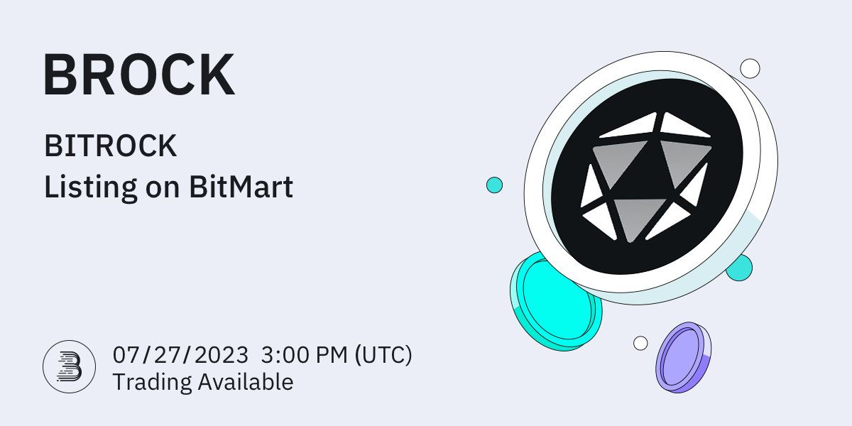 BitRockChain's tweet photo. @BitMartExchange $BROCK trading live tomorrow!!! https://t.co/9ouioI51Zq