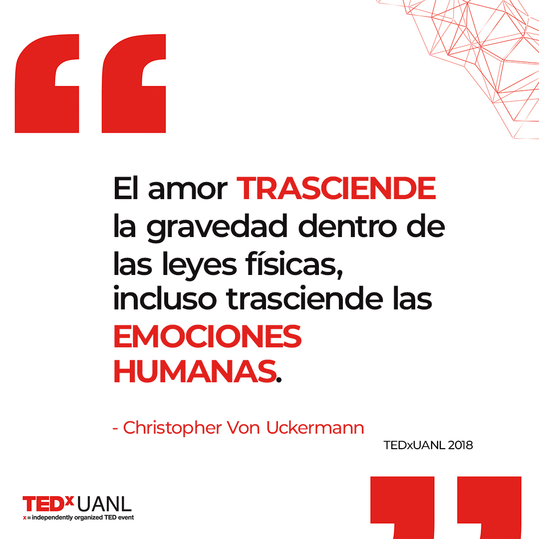 TEDxUANL (@_tedxuanl) on Twitter photo “El amor trasciende…” <a href="/christopheruck/">Christopher Uckermann</a> #TEDxSpeaker en #TEDxUANL 2018. ¿Ya listos para la edición 2023?, sigue al pendiente para más información. #ElFuturoEsAhora
#quoteoftheday #quote #fyp #tedxquotes #tedxquoteoftheday “El amor trasciende…” <a href="/christopheruck/">Christopher Uckermann</a> #TEDxSpeaker en #TEDxUANL 2018. ¿Ya listos para la edición 2023?, sigue al pendiente para más información. #ElFuturoEsAhora
#quoteoftheday #quote #fyp #tedxquotes #tedxquoteoftheday