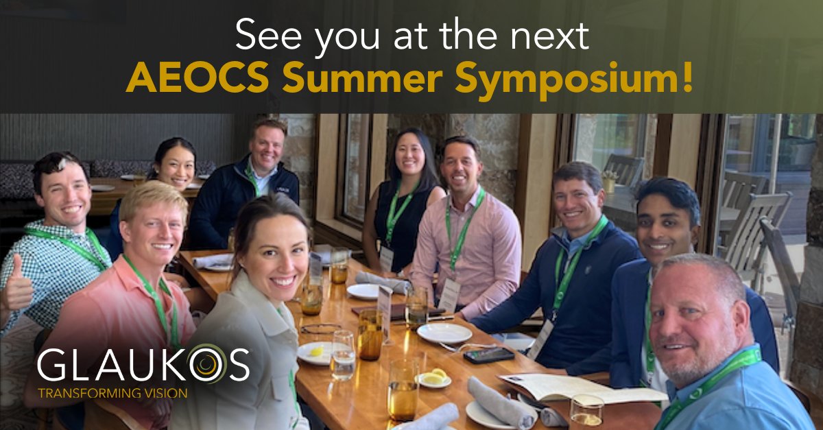 GlaukosCorp's tweet image. We were happy to be a part of the #AECOS Summer Symposium! We&apos;re honored to have been a Silver Sponsor of such a vibrant community of leading surgeons, industry executives, venture capitalists, and entrepreneurs​

#ophthalmology