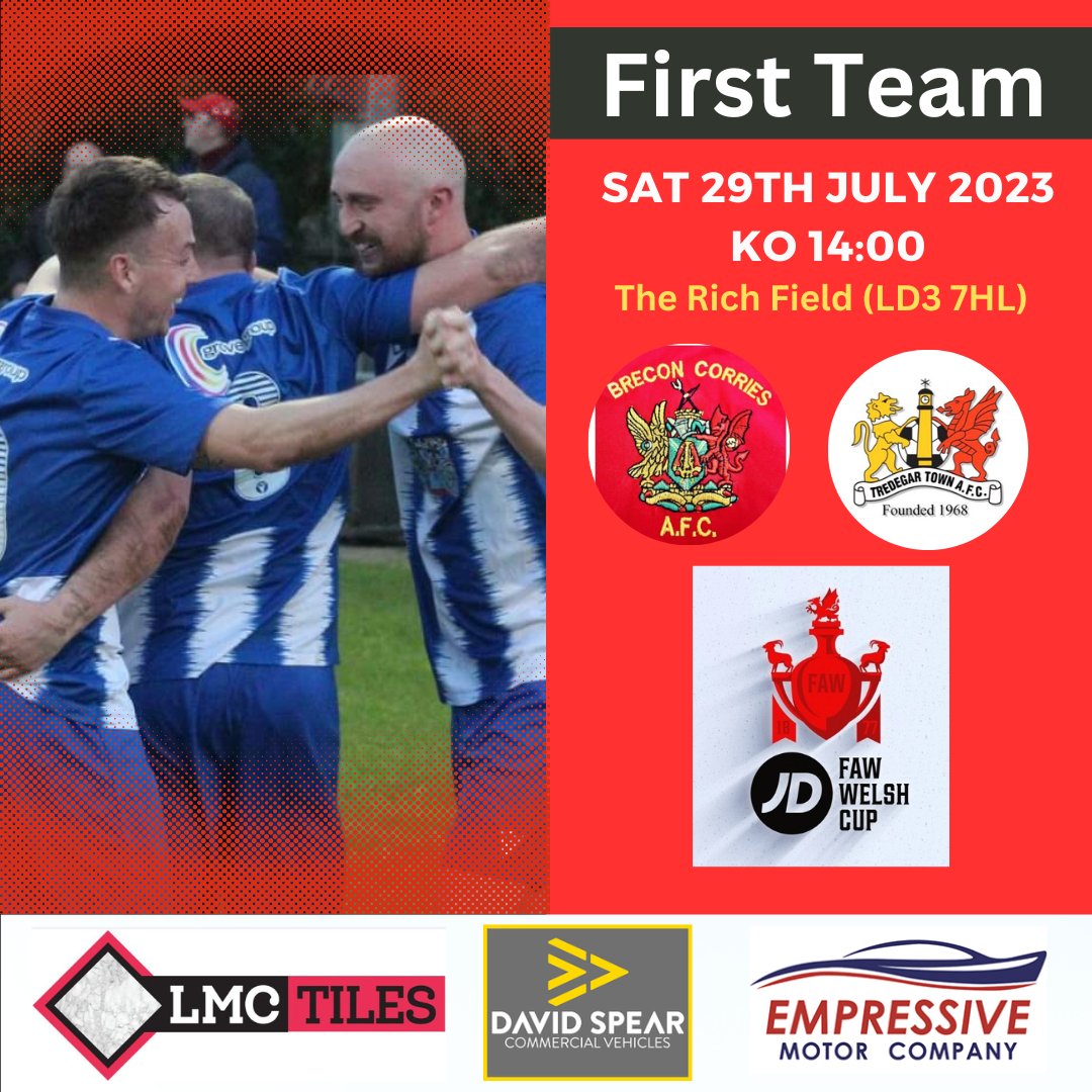 ‼️Football is back ‼️

The Town travel to @BreconCorriesFC Saturday in the FAW Welsh Cup. We've had a busy pre season, lots of change, but the boys have responded superbly, and we are looking forward to the season ahead 👊

#UpTheTown #OneTownOneClub #NewEra

⚽️🔴⚪️⚫️⚽️