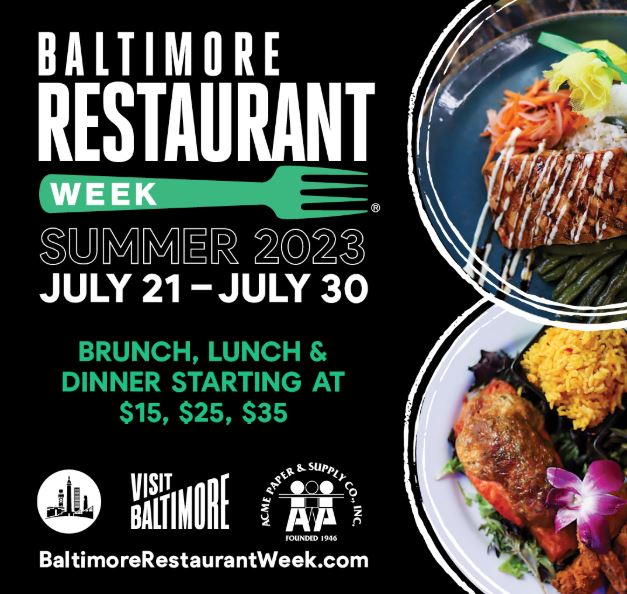 It's #Baltimore Restaurant Week with prix fixe brunch, lunch and dinner menus through July 30! There are also carry-out options under menu type. Visit www.BaltimoreRestaurantWeek for a list of participating restaurants and support a local restaurant.