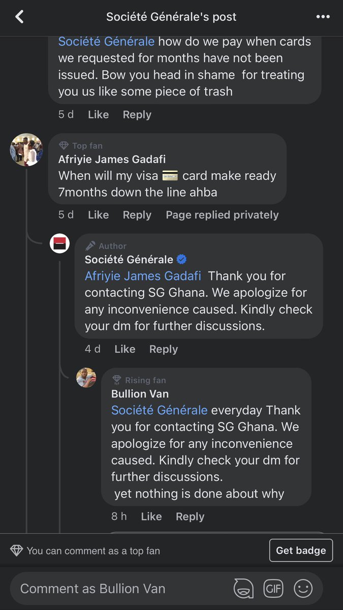 Nelpounds1's tweet photo. @SocieteGenerale @SG_Ghana  do u read the comment when you post on social media? We have requested for ATM cards for months now yet no result. Do you treat ur customers in 🇱🇺the say way ur are treat n us in 🇬🇭?   Bow you head in shame  for treating us like some piece of trash https://t.co/PZOrD4eds5