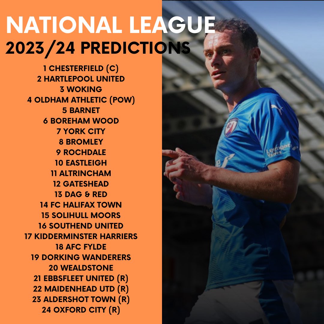 George on X: My National League 2023/24 predictions are here!   / X