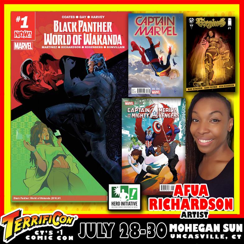 THIS weekend, TWO days out! July 28-29-30! Get to the @MoheganSun casino for @ItsTerrifiCon, with @Mike2112McKone, @AfuaRichardson, and sooooo many more! Tix and info: terrificon.com