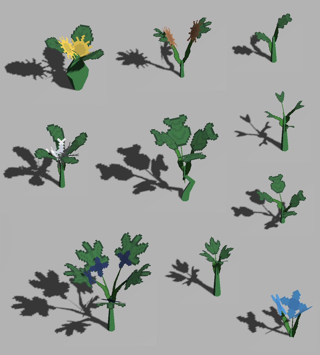 pitxardo's tweet image. Time for some procedural plants! 🌱🥀🌺🌻🌷

#PlanetaryLife #gamedev #indiedev