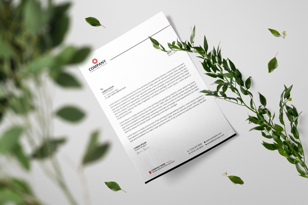 Business Letterhead
Behance: lnkd.in/e3qjQf9c 

If you need to create a Professional Letterhead Design you will contact me now!  
Gmail : graphicprojectt4@gmail.com  
WhatsApp : +8801317845623   

#modern #letterhead #print #simple #branding #business #corporate #vector