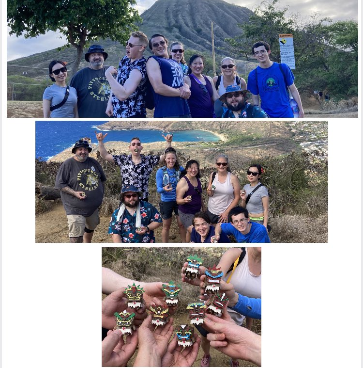 GuineaPigFund's tweet photo. Here’s the entire White Skirt Tiki Tribe, at the start of the Koko Crater hike and at the summit, along with our 3D printed Tiki Cubies, courtesy of KapnSpaulding. #coinhuntworld #TikiChief #VolcanoQuest https://t.co/5cXZgQeTbX