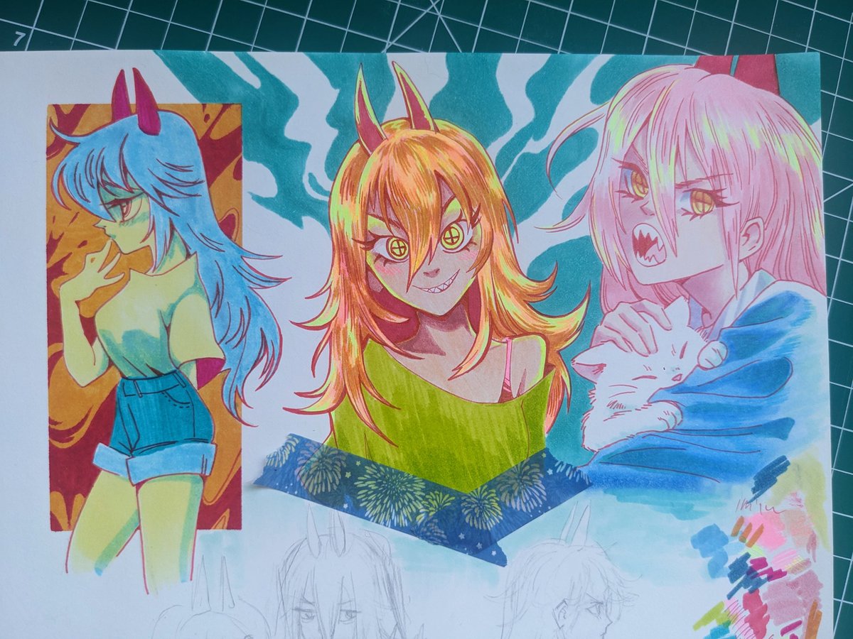 mymoonjelli's tweet photo. Sketchbook powy 
#csm #power https://t.co/JtXVOg1v3M
