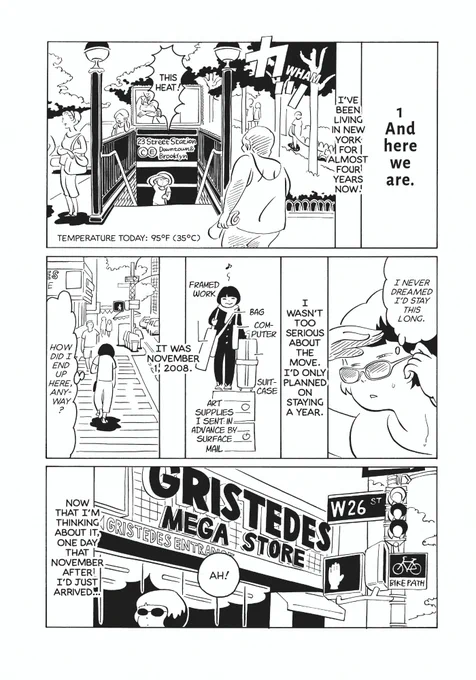 My essay comic about my life as an immigrant in New York City has been serialized for ten years. Several stories have been translated into English and published on MSX!Translation by Jocelyne  
