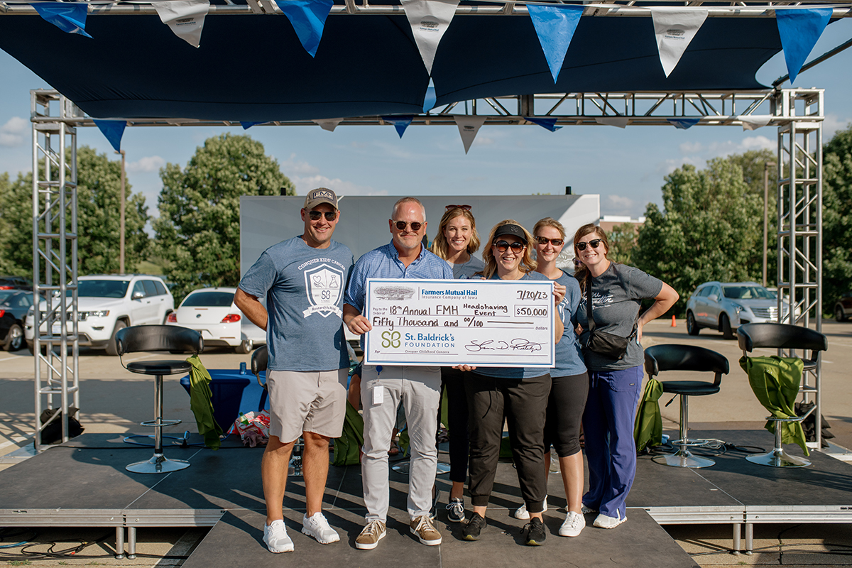 FMHins's tweet photo. Last week our employees showed up to raise an outstanding $102,412 for @StBaldricks! Thank you to our event sponsors for making this year's head-shaving and hair styling a fun and memorable way to fight childhood cancer! #FMHGivesBack https://t.co/wcRnaLwKgV