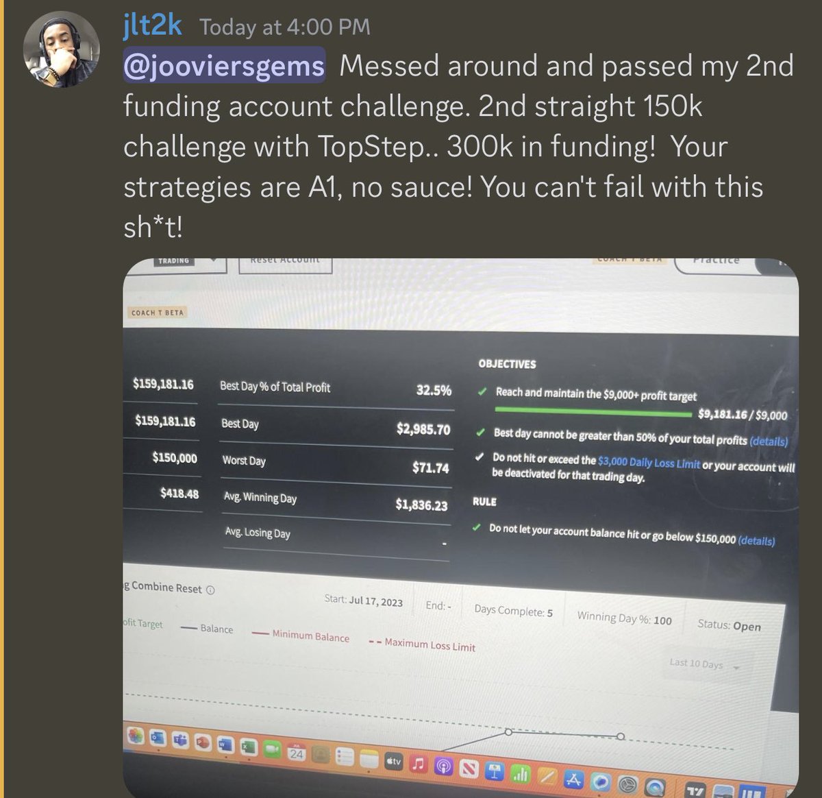 He got funded for $300,000