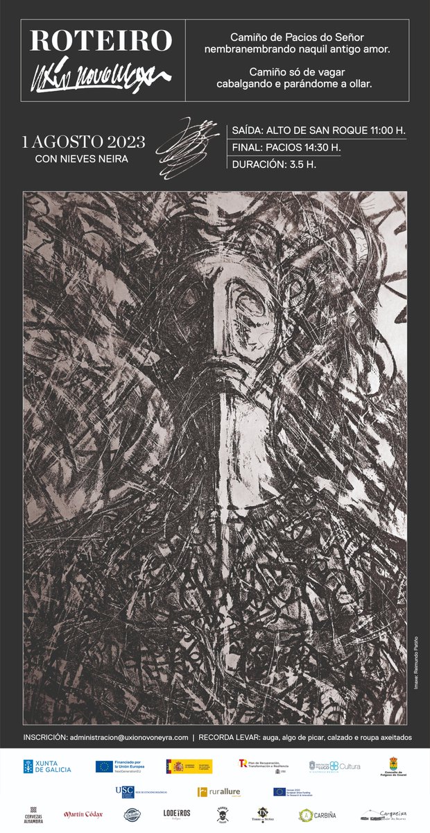 Novoneyra's tweet image. Organizamos unha "Ruta Xeoliteraria polos poemas do Ámeto Mítico" con Nieves Neira. O 1 de agosto iniciamos ás 11h no Alto de San Roque. Pechamos ás 14h30 en Pacios🐾
Inscrición no correo: info@uxionovoneyra.com
#festivaldoseidos #territoriocultura 
#agadic #xuntadegalicia