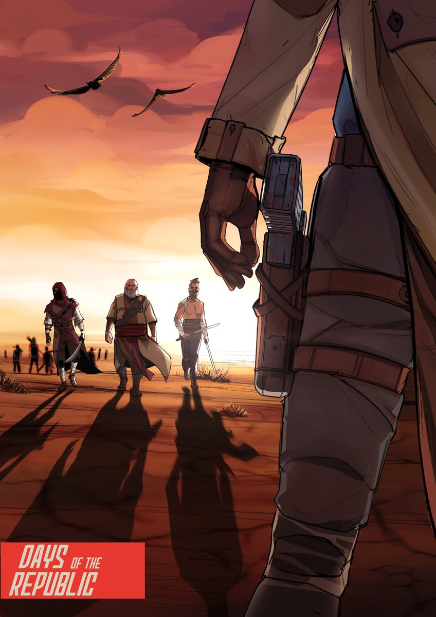DaysOfRepublic's tweet photo. Sneak preview from Vol 2, coming mid Sep! Meanwhile check out Vol 1, available on Amazon: https://t.co/3o6H91ppVN

#postapocalyptic #wasteland #actionhero #adventures #indiecomics #scifi #DaysOfTheRepublic https://t.co/kvgJeagiuK