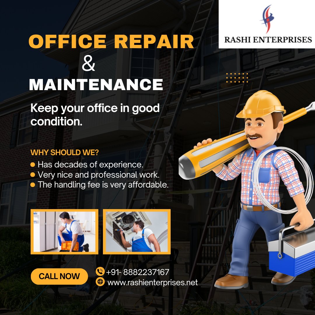 📷📷 Proudly presenting our first glimpse! 📷📷 Rashi Enterprises is all set to revolutionize Office Repair & Maintenance. 📷📷

#RashiEnterprises #OfficeRepairAndMaintenance #BuildingBetterSpaces #OfficeRenovation #QualityWorkmanship #OfficeUpgrades #OfficeImprovement