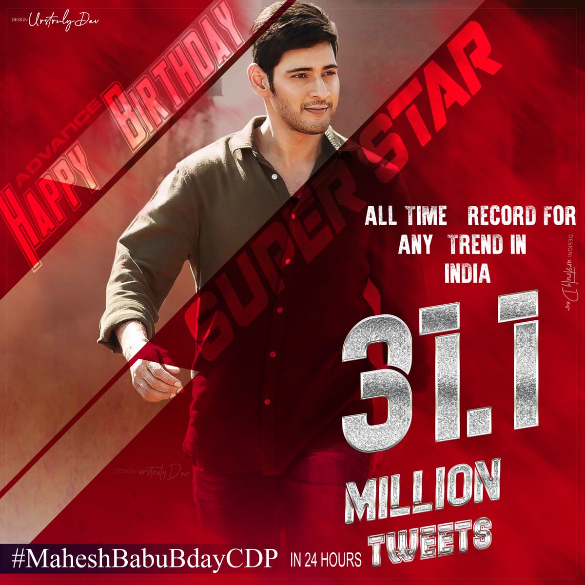 On this Day, 3 Years ago..
Superstar fans Banged Twitter 💥

#MaheshBabuBdayCDP was the BIGGEST TREND EVER in India with 31.1M Tweets 🔥🔥🔥

Birthday Trends ni CDP Trend tho lepesina rojulu avi 🥁
#GunturKaaram @urstrulyMahesh