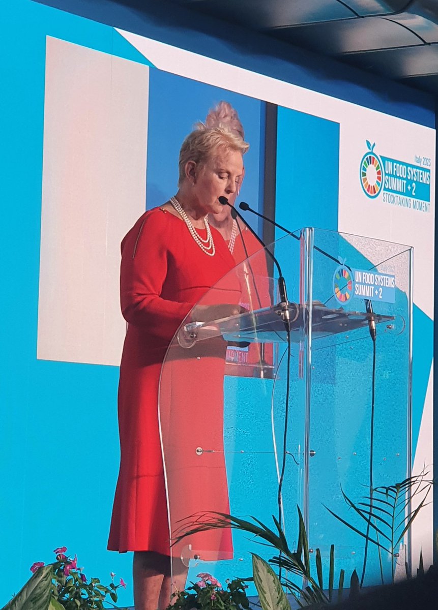 VirginiaVillarA's tweet photo. Working TOGETHER, all of us, with governments, civil society &amp; private sector, towards climate-resilient food systems' @WFPChief Cindy McCain. Honoured to be @ discussing #collective action #UNFSS2023!!! @WFP @IFAD,@FAO @RockefellerFdn @iccwbo @dsmfirmenich @gatesfoundation https://t.co/74Fu51OrWx