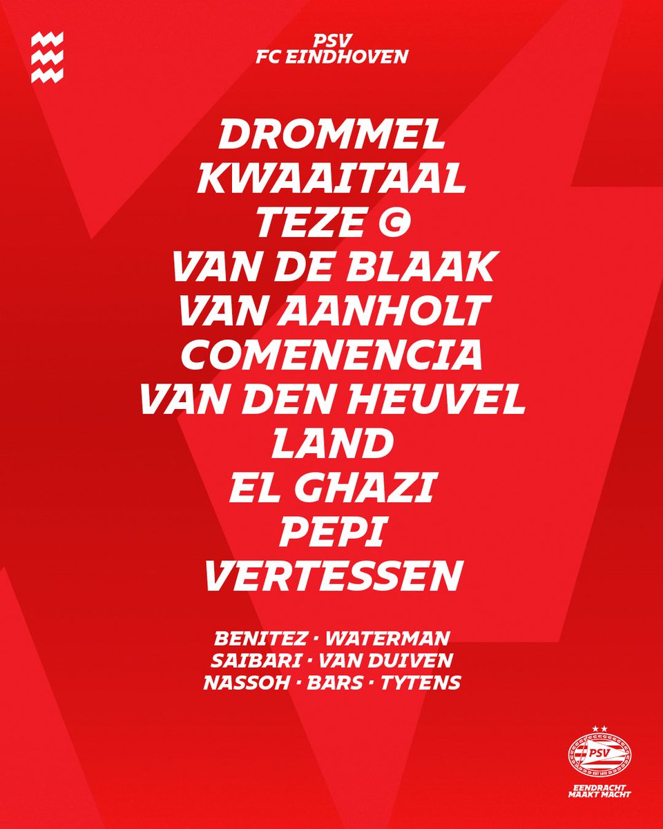 PSV's tweet photo. De eerste Philips Stadion XI van 23/24 ✨

#PSVFCE https://t.co/1IZLqwhcHx