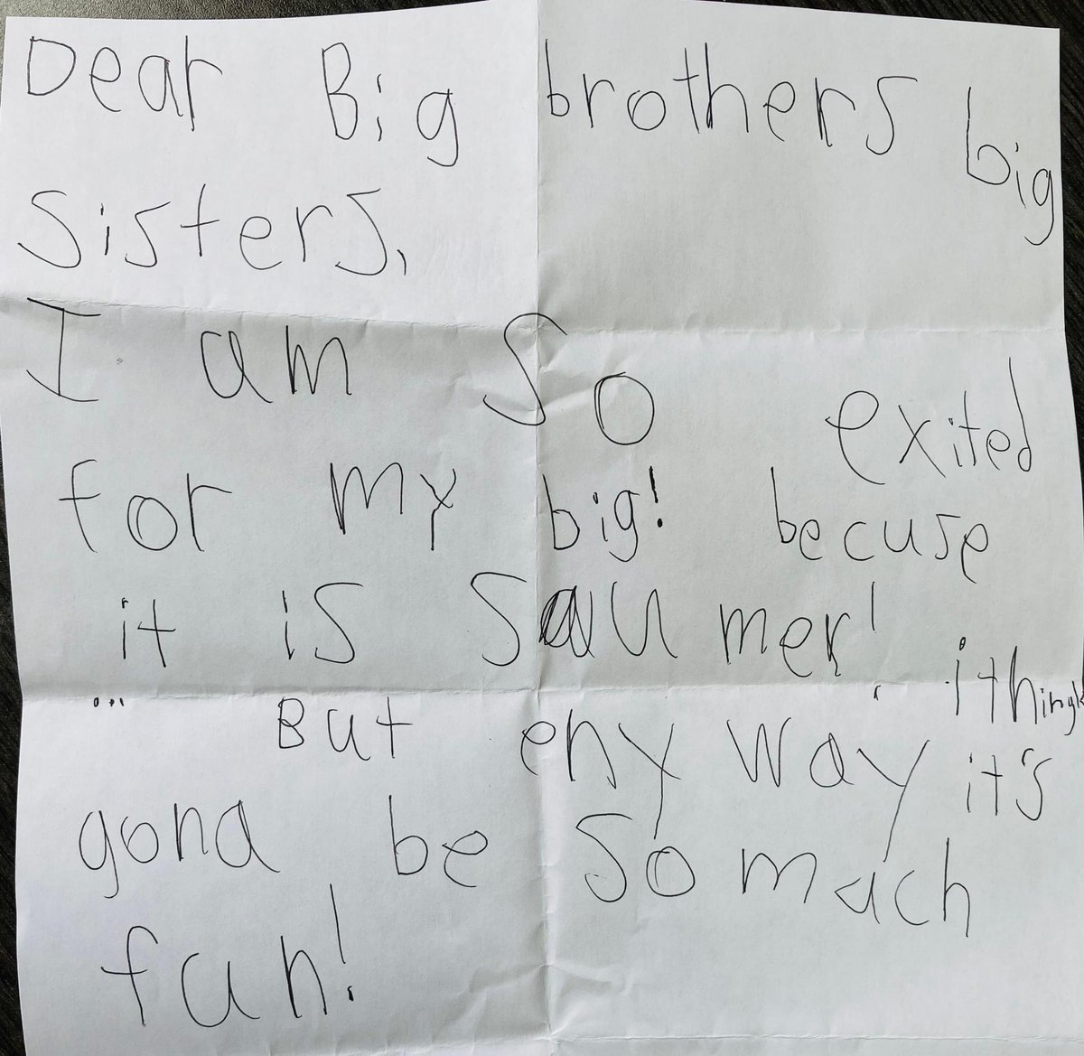 BBSVC's tweet photo. Waiting Little Wednesday!
We have a very special letter from a future Little Sister on our waitlist who is very excited to meet her future Big!
Change a life for the better, become a Big!
Learn how at https://t.co/2YaqiAkVN5
#BBSVC #BiggerTogether @BBBSA https://t.co/QvPDslvg4O