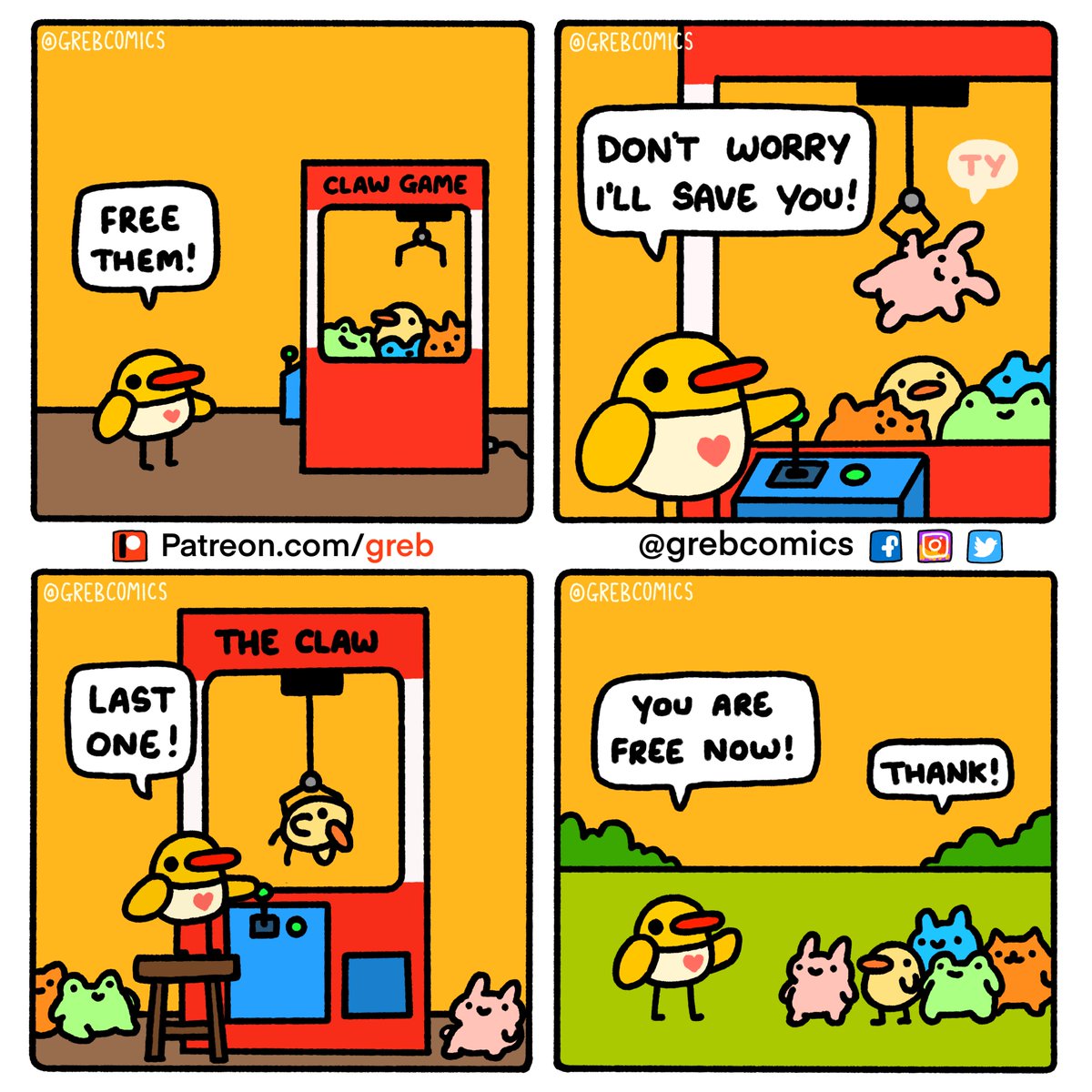 GrebComics's tweet image. claw game 🥹