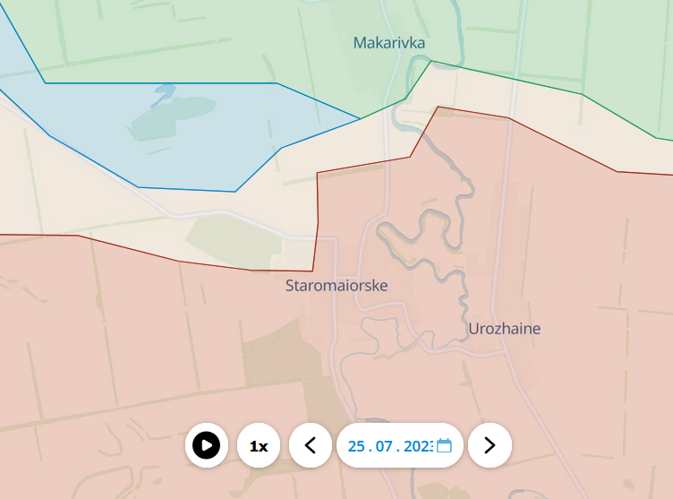 P__Oli's tweet photo. Good news from the southern front as well: Orcs only control the southern half of #Staromaiorske (western #Donetsk region) at most. And keep in mind how pessimistic the DeepstateUA guys are about the reports they're getting. https://t.co/b2MDnYLlix https://t.co/LniUjcTbMt