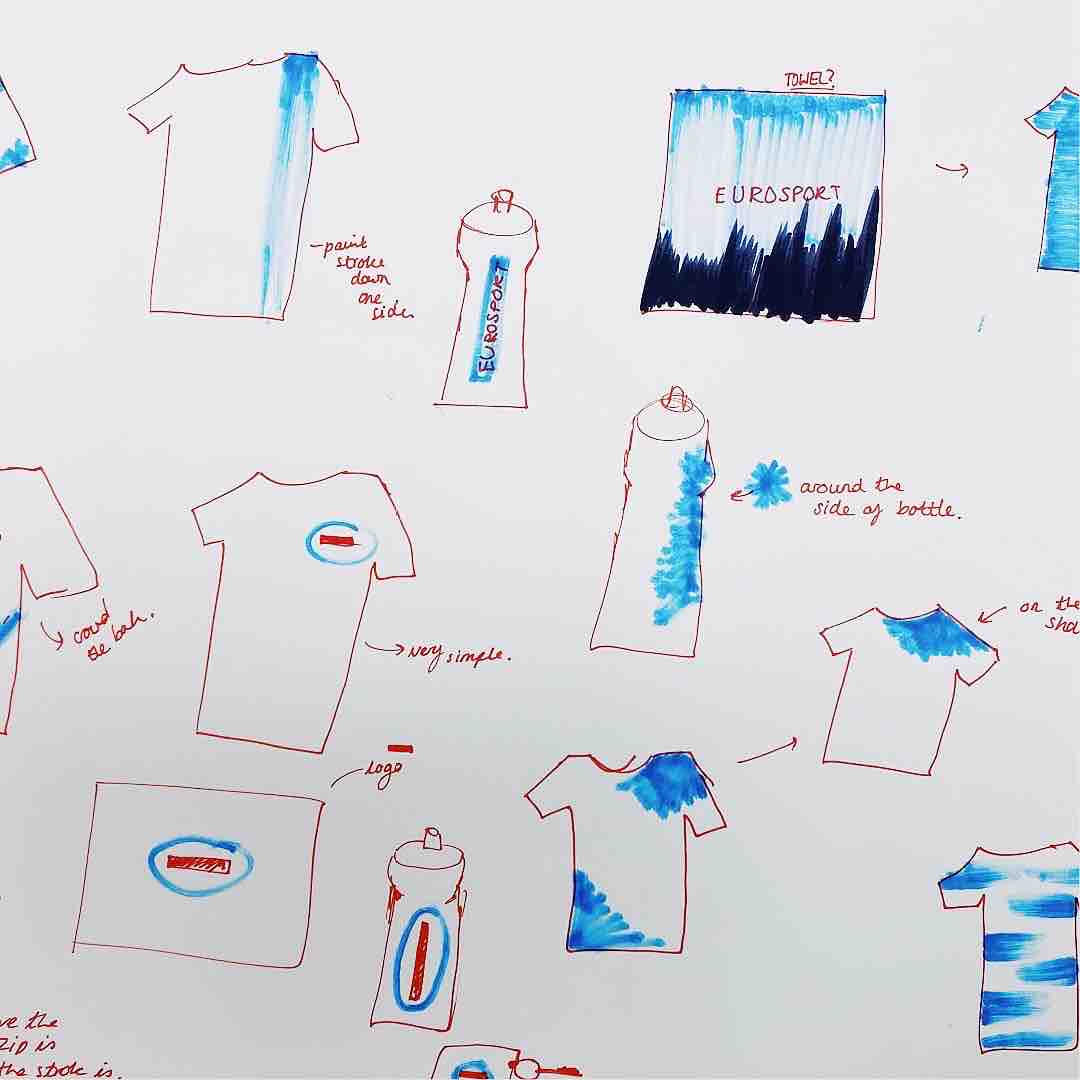 DixonBaxi's tweet image. Process: Developing products, patterns, material for Eurosport inspired by the movement of sport and street wear.