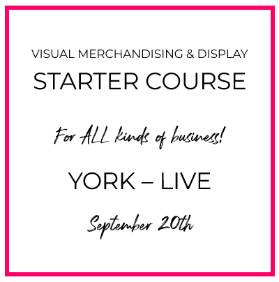 Time for another LIVE workshop where I can work with YOU and YOUR BUSINESS - helping you with loads of new ideas whilst (obviously) covering the basic guidelines of display too.
With lunch &amp; refreshments included, it's a fun day out and we'll work with your stock too.
Do join us!