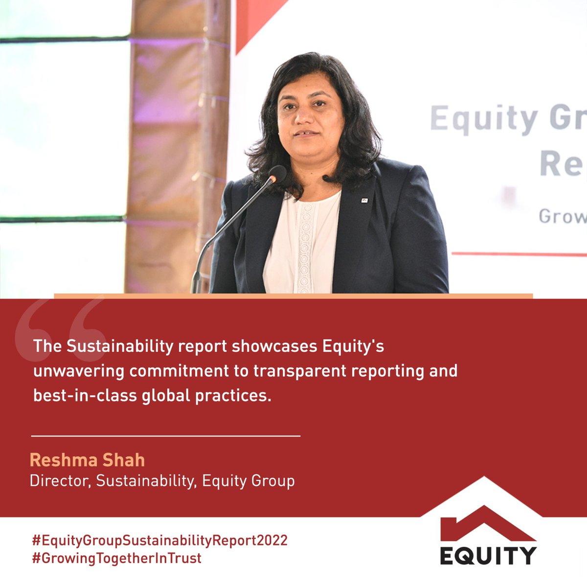 KeEquityBank's tweet photo. #EquityGroupSustainabilityReport2022 #GrowingTogetherInTrust #tradingbell @thetradingbell  @KTNNewsKE https://t.co/kAZ2iV6ILe