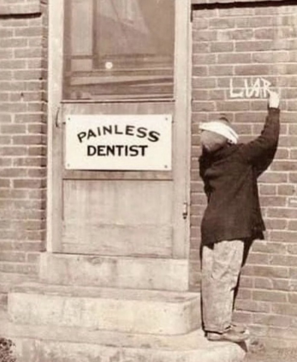 RT @historyinmemes: An upset little patient after a visit to the dentist, 1920s https://t.co/U5Cd0TqRd2