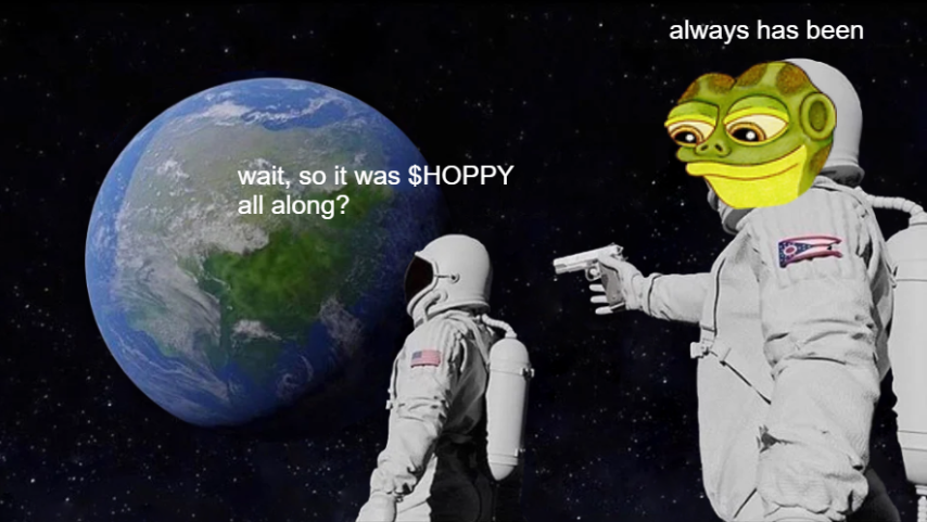 peanutpao's tweet photo. @crypto_bitlord7 $HOPPY DAYS FELLAS, #HOPPYDAYS https://t.co/Rbeh7yM3sg