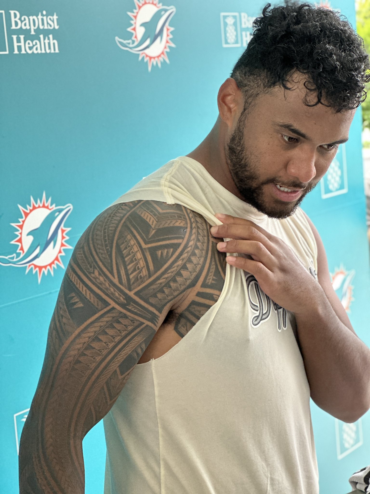 Dolphins' Tua Tagovailoa Shows off New Arm Sleeve Tattoo in Training Camp  Photo, News, Scores, Highlights, Stats, and Rumors