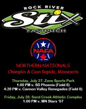 Rock River Stix - Bach (@rrsbach) on Twitter photo Finishing our summer season at the <a href="/NAFASoftball/">NAFA Fastpitch SB</a> Northern Nationals in Champlin/Coon Rapids, Minnesota. #OneTeamAllIn.
<a href="/tiannakostroski/">Tianna Kostroski</a>, <a href="/kt_brisk/">Katie Brisk</a>, <a href="/Samanth98395440/">Samantha Schultz</a>, <a href="/delaney_wirtjes/">Delaney Wirtjes</a>, <a href="/Savannahoneal25/">Savannah O’Neal</a>, <a href="/ReeseKoepke/">Reese Koepke</a>, <a href="/falynkrahn/">Falyn Krahn</a>, <a href="/kaylee2006jj/">kaylee</a> Finishing our summer season at the <a href="/NAFASoftball/">NAFA Fastpitch SB</a> Northern Nationals in Champlin/Coon Rapids, Minnesota. #OneTeamAllIn.
<a href="/tiannakostroski/">Tianna Kostroski</a>, <a href="/kt_brisk/">Katie Brisk</a>, <a href="/Samanth98395440/">Samantha Schultz</a>, <a href="/delaney_wirtjes/">Delaney Wirtjes</a>, <a href="/Savannahoneal25/">Savannah O’Neal</a>, <a href="/ReeseKoepke/">Reese Koepke</a>, <a href="/falynkrahn/">Falyn Krahn</a>, <a href="/kaylee2006jj/">kaylee</a>