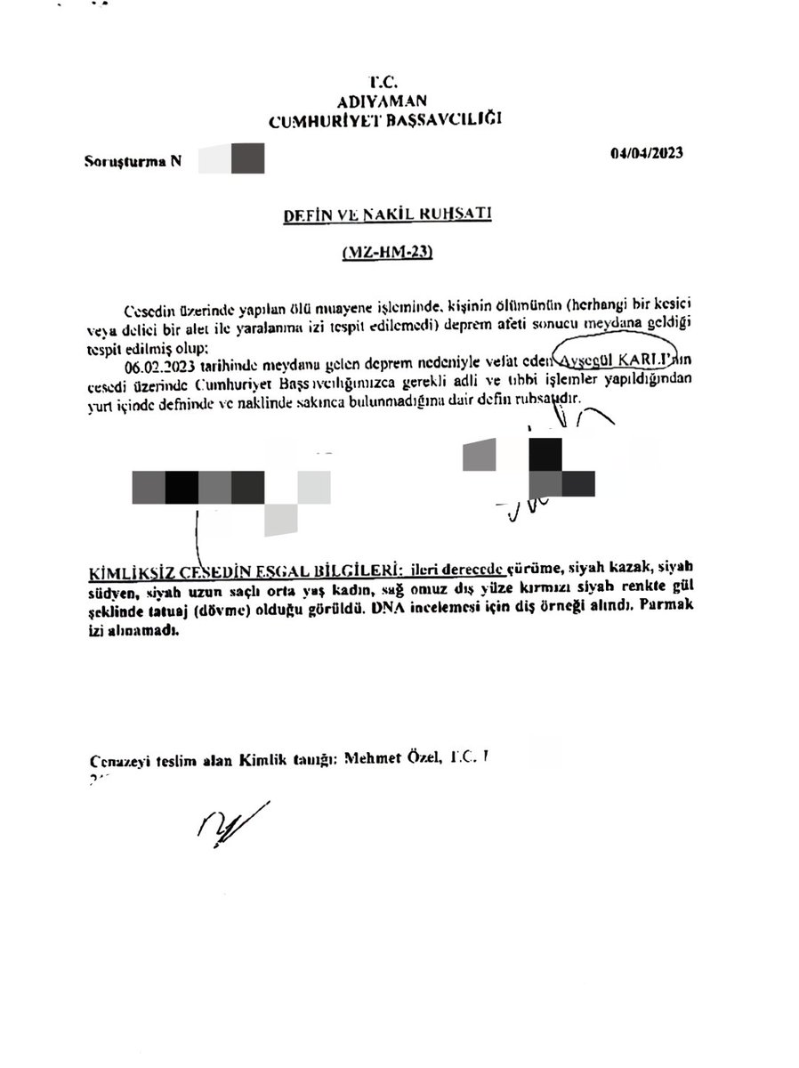 Artık Depremle ilgili yazmayayım, unutayım, bilimsel çalışmalarıma odaklanayım diyorum ama rahat bırakmıyorlar ki.

AFAD depremde ölen Ablam için vermesi gereken 100bin tl'yi aylardır vermiyor. Kaç tane dilekçe verdik artık hatırlamıyorum.

Enkazdan canlı çıkartılıp ambulansa