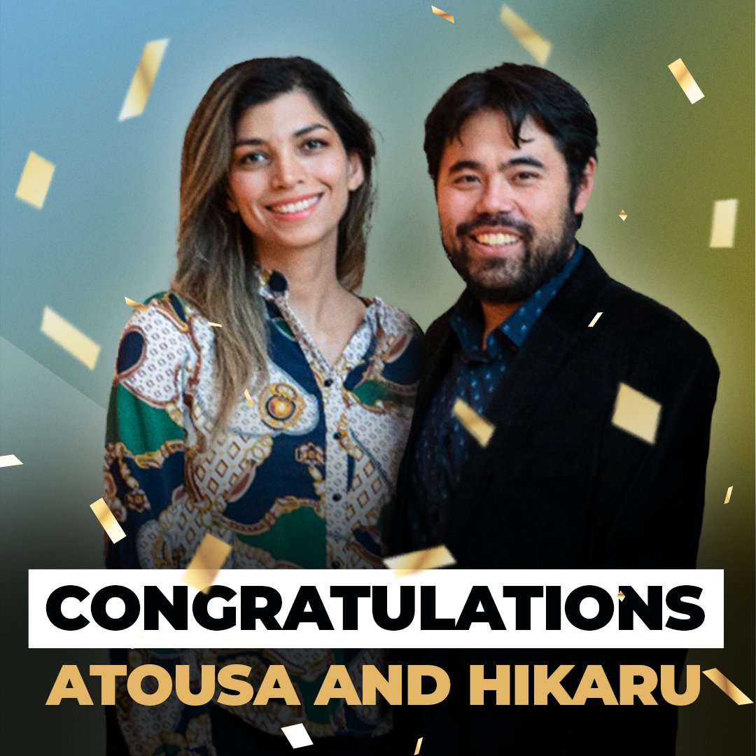 WGM Atousa Pourkashiyan and GM Hikaru Nakamura are now married