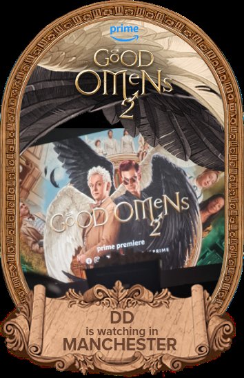 dimebarz's tweet photo. #PrimePremiere #GoodOmens2 https://t.co/bvOYEYctAn