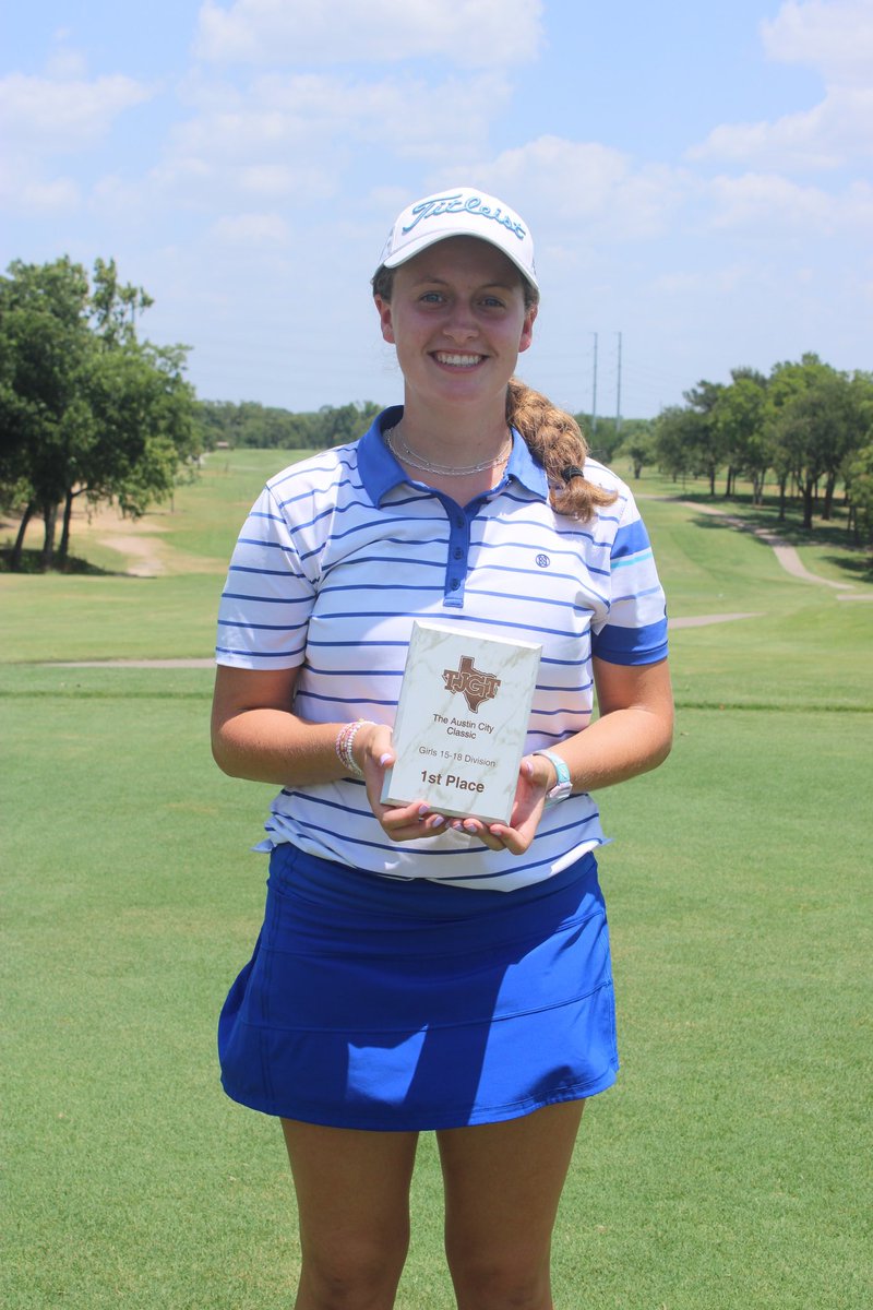GraceHallGolfs's tweet photo. 1st place at Austin City Classic at Morris Williams. I shot 73,69 (-2 142) Thank you @TJGT for hosting. https://t.co/zwd2RcXnDv