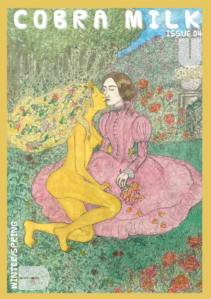 when i say the body
 
/ i mean failure /
i mean hope /
 
i mean lying down
/ in the morning grass, /

dew soaking sweaters,
 
/ knowing there’s
the whole rest
 
of the day
—<a href="/lunareyhall/">luna rey hall (UPDATES ONLY)</a> ❤️‍🔥 in Issue 04

2 poems cobra-milk.com/04-luna-rey-ha…