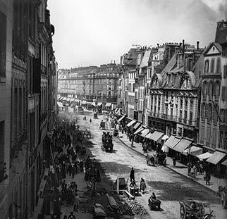 Nicollet Ave in 1887 before they straightened out the street.
