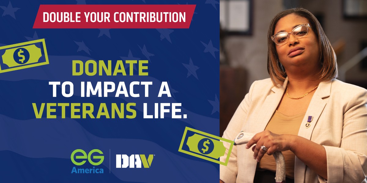 DAVHQ's tweet photo. EG America is still matching your gifts until July 31st. Thanks to them, your contribution can have an even greater impact on the lives of those we serve. Join us in making a difference today ♥️ https://t.co/9dP4jfIiBc 

#veterans #DAV #KeepThePromise #IHelpVeterans https://t.co/7kS7NCqbsc