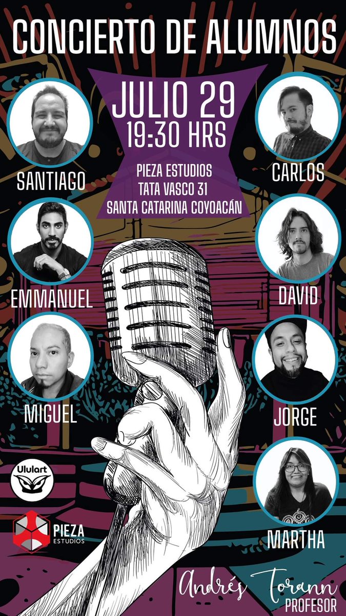 pieza_estudios's tweet photo. Este fin de semana, nuestro #foro recibe el concierto de los alumnos del Taller de Técnica Vocal de @AndresTorann 🎤🎶

Nos encanta ser parte y poner la versatilidad de nuestras instalaciones a tu servicio 🙌🏽

Tú, ¿ya conoces nuestro Foro?
📲 What's: 5540362844
☎️ Fijo: 5659 8227 https://t.co/sWvlhvX5Zw