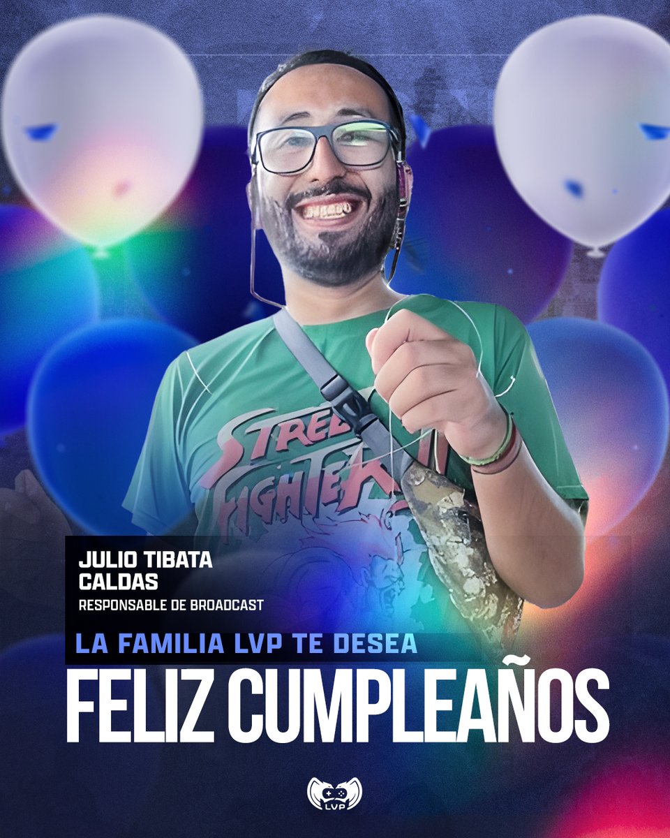LVPcolLoL's tweet photo. Detrás de la magia de nuestras transmisiones está este crack 🧙‍♂️📺

¡Feliz cumpleaños Julito🥳🥳!

#LVPCol https://t.co/XOWQwcFl8G