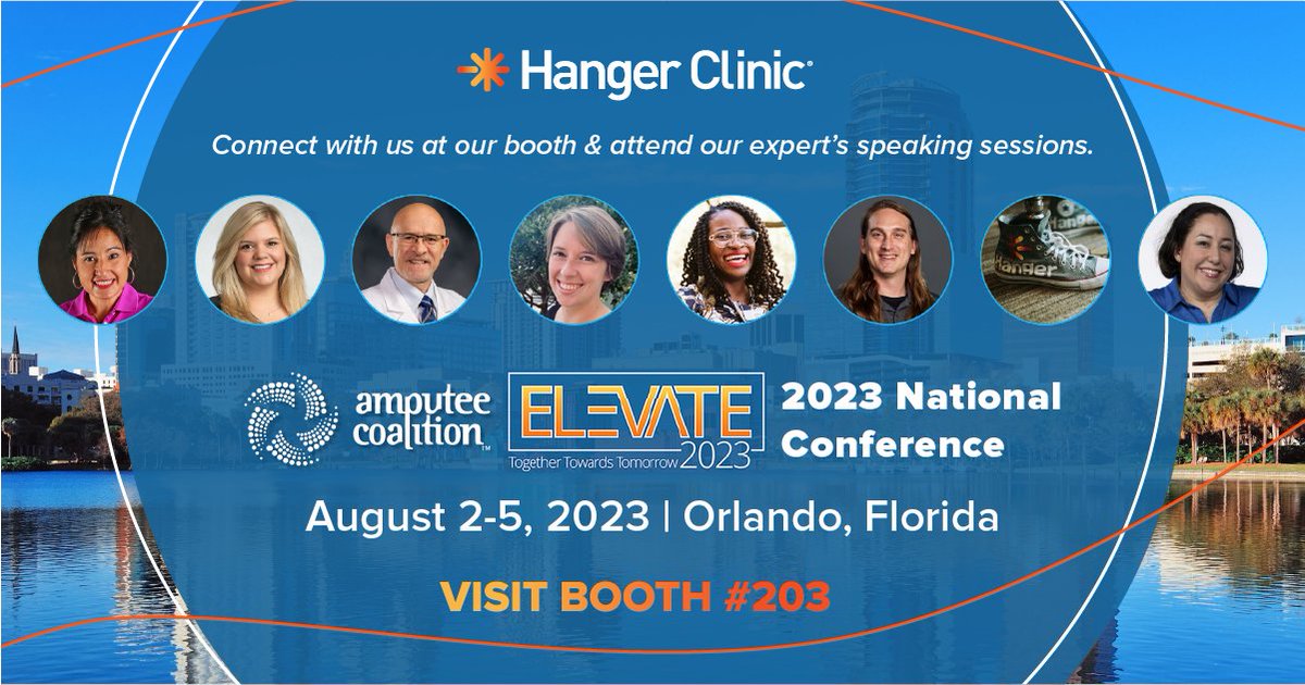 Attending @AmputeesUSA's National Conference next week? Visit booth #203 to connect with our #HangerClinic patient ambassadors, and check out our talented line-up of clinical experts who will present during the conference. Learn more: hangernews.co/3OyiBmt #ACNC23