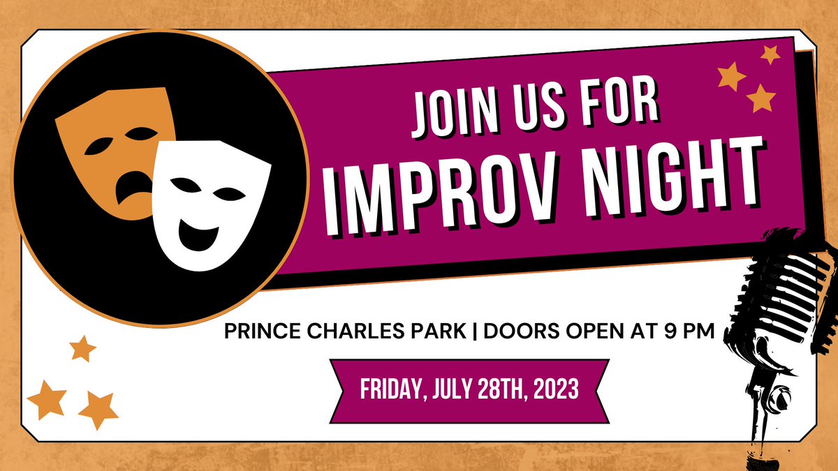 Mark your calendars and join us for Improv Night on Friday, July 28 at 9pm for a night of hilarity with the Pro X team! 😂

Admission is a suggested donation of $5 and we can't wait for you to join us! 🙌 (But seriously, adults only.)

Reserve your spot at eventbrite.ca/e/theatre-unde…