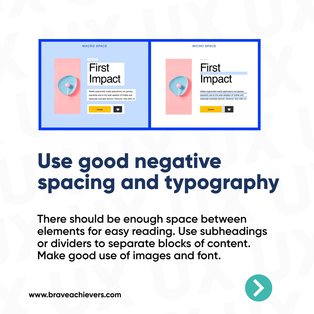 BraveAchievers's tweet image. The readability and scannability of your design can make the difference between users adopting it or ignoring it. 

Take a look at these tips to help you improve the readability of your designs Part 1.

#productdesigntips #uiuxdesign #braveachievers #designreadability