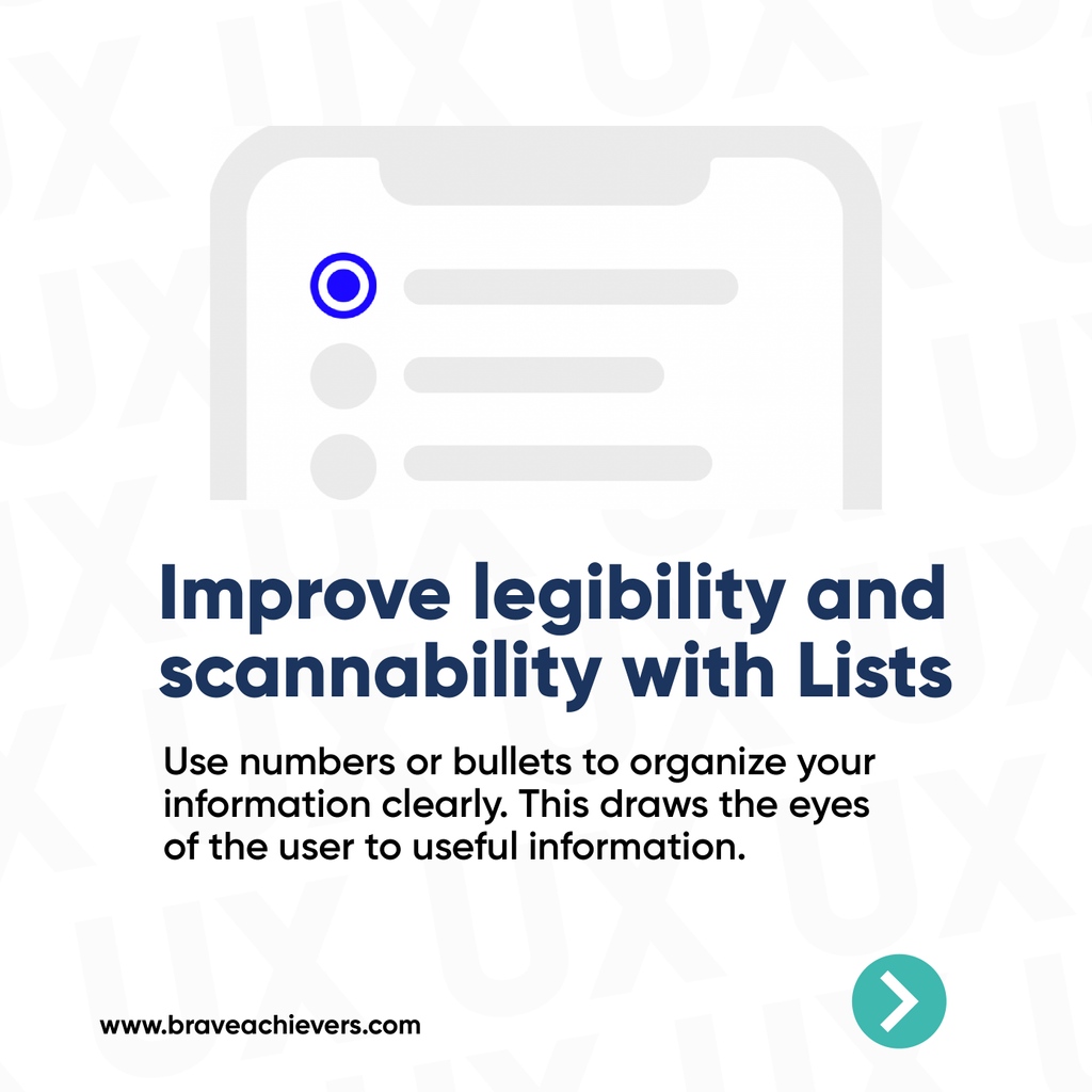 BraveAchievers's tweet image. The readability and scannability of your design can make the difference between users adopting it or ignoring it. 

Take a look at these tips to help you improve the readability of your designs Part 1.

#productdesigntips #uiuxdesign #braveachievers #designreadability