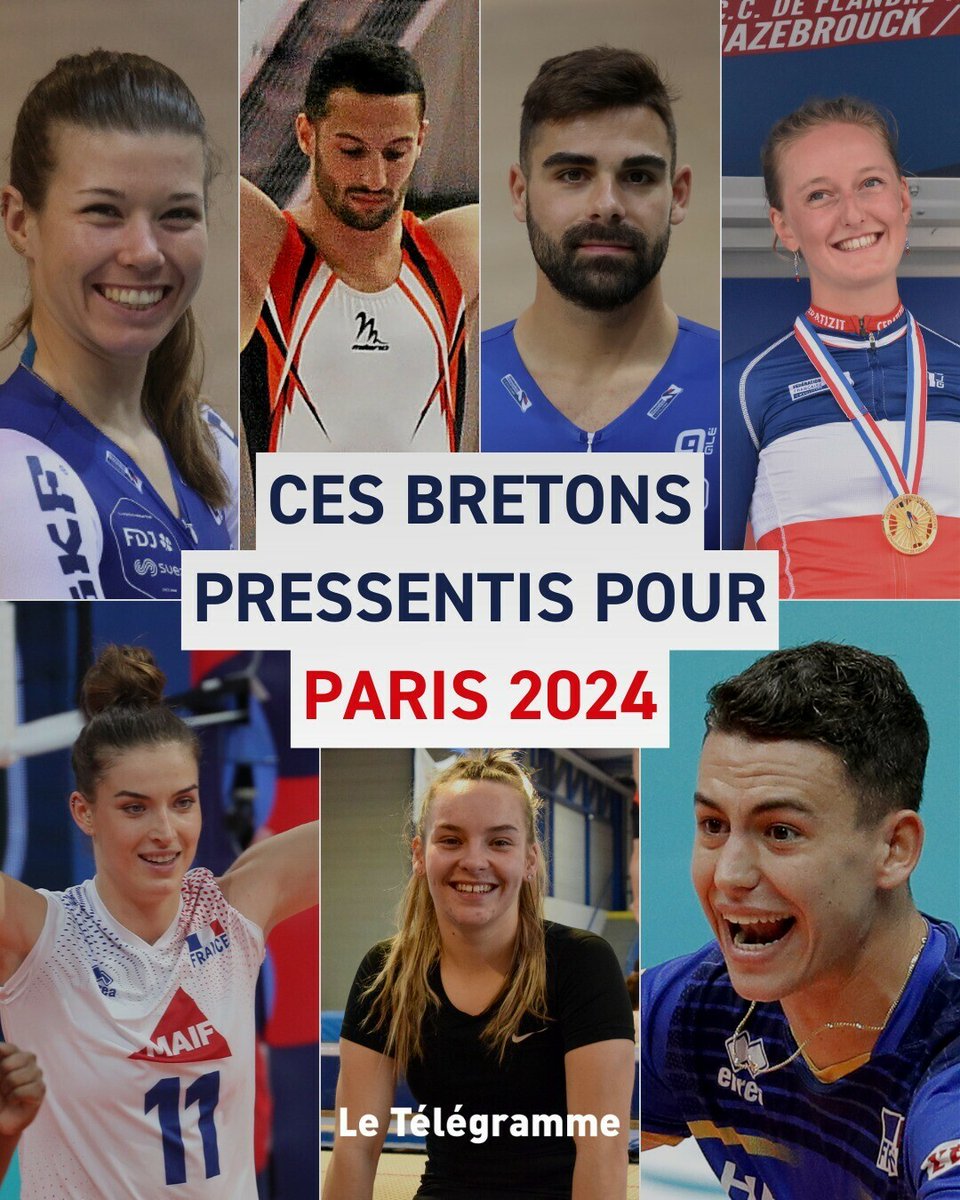 Une quarantaine de Bretons peuvent rêver de se qualifier pour les #JeuxOlympiques de #Paris2024, qui s’ouvriront dans un an.

Le point sur leurs profils 👉 go.letelegramme.fr/NTX7