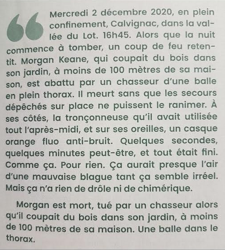 ChasseAbolition's tweet photo. #UnJourUnChasseur

Tiré du #livre : https://t.co/uc5LNyVfJg 

#chasse #antichasse #MorganKeane #Calvignac #madeinfrance #france #Sarahelhairy #emmanuelmacron #impunité #mafiachasse https://t.co/5Sos4d0xok