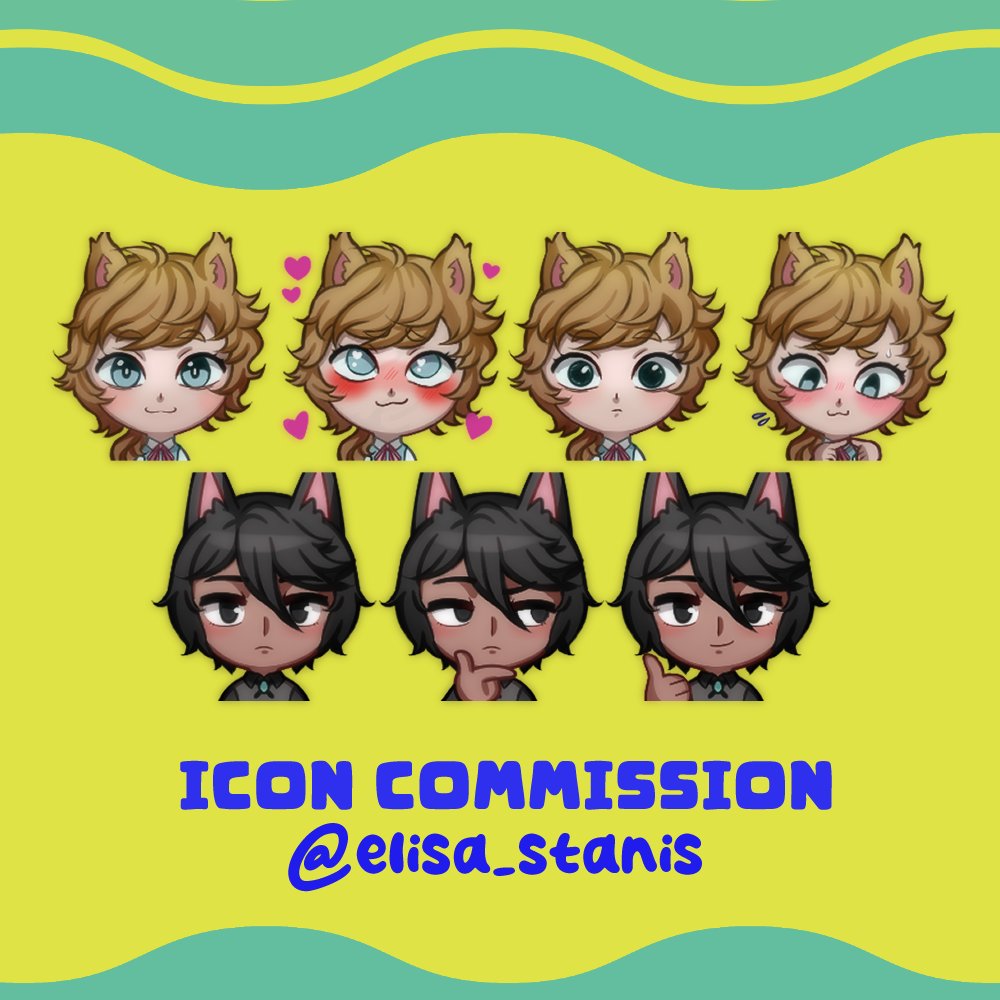 MustacheSkulls's tweet image. Icon commission for @elisa_stanis 
She asked for some emotes so it was a lot of fun to make these :)

Reminder that my icons promo is still going, check my pinned post :D

#KofiCommissions #commissionsopen #commsopen #artistsoftwitter