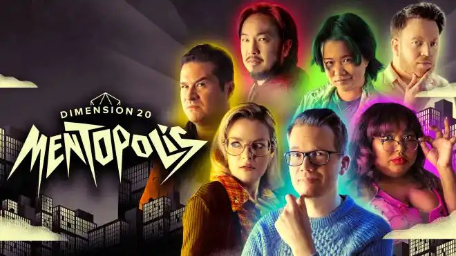 Breaking News! The new season of @dimension20show is titled Mentopolis! You can check out more info about the players and view the trailer at the @TheComicon link - tinyurl.com/mrxjhbxr