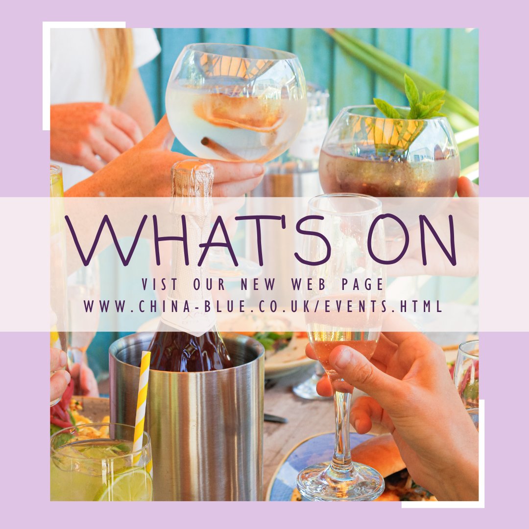 So, where can you find all the latest events, news and offers here at China Blue? Right here 👇 mailchi.mp/1dd0359a52b5/w…

#whatsondevon #whatson #events #eventslife #eventsdevon #news  #devon #devonlife #totnes #totnesdevon #totnesfood #totnesshops #datesforyourdiary