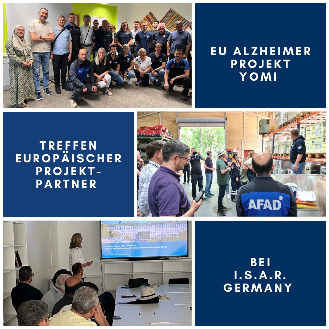 ➡️ 🇪🇺 Treffen der Partner des EU Projektes YOMI in Deutschland. Ziel ist die Entwicklung einer digitalen Schulungsplattform zur Suche und Rettung von vermissten Menschen mit Alzheimer. Beteiligt sind neben ISAR Organisationen aus der Türkei, Spanien, Irland, Ungarn und Slowenien.